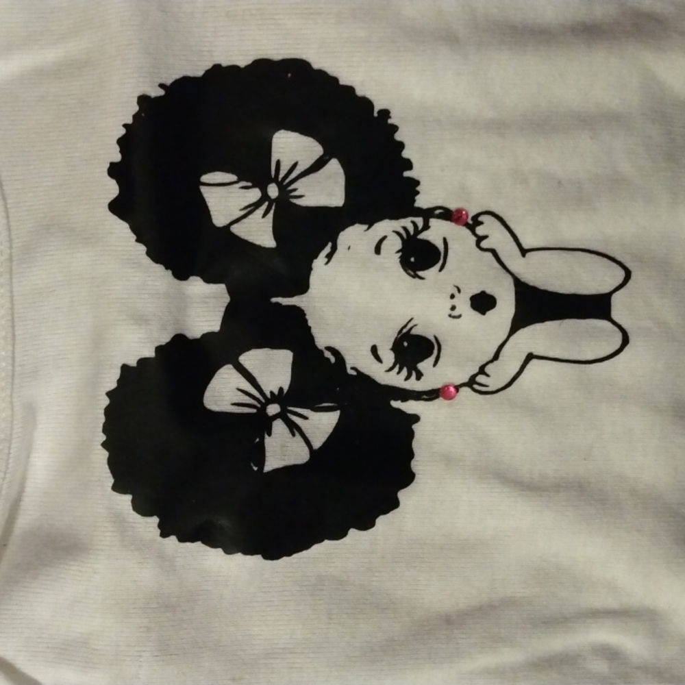 Baby girl onesie with earrings